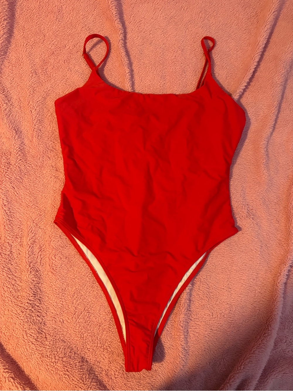 Red One-Piece Swimsuit - Classic Solid